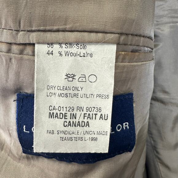 Lord & Taylor Brown Houndstooth Silk/Wool Blazer Sport Coat Mens 48 Officecore - Picture 14 of 16